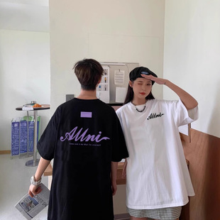Summer Cotton Short-sleeved T-shirt Couple's Lazy Style Loose Niche Design Sense Men's and Women's Top Student Fashion Brand Class Clothes