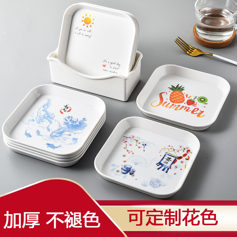 Bone spreader plate bone dish household melamine plastic table tray dipping sauce flavor dish disposal residue snack residue garbage Bone spreader plate bone dish household melamine plastic table tray dipping sauce flavor dish disposal residue snack residue garbage