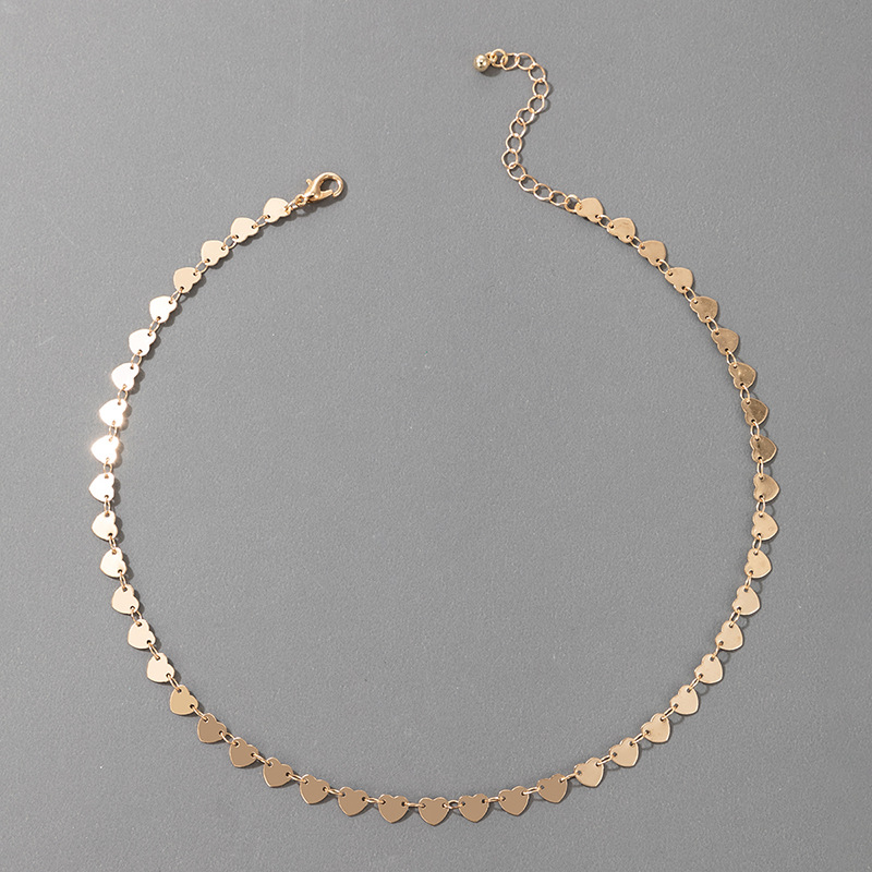 wholesale simple heart-shape chain necklace nihaojewelry