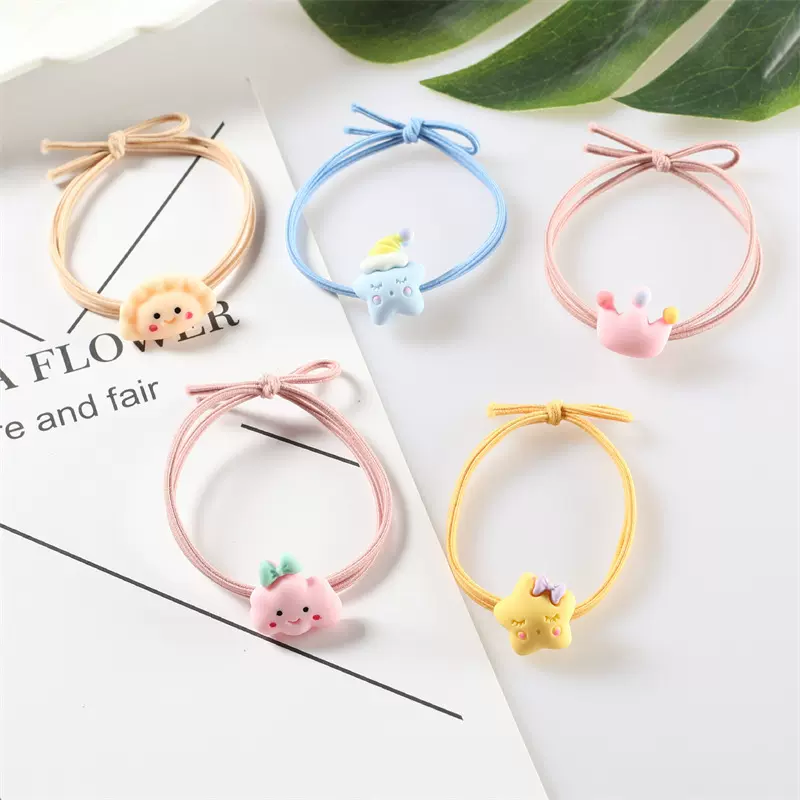 网红ins新款饺子头绳可爱卡通皇冠发圈日韩少女扎头发橡皮筋发饰