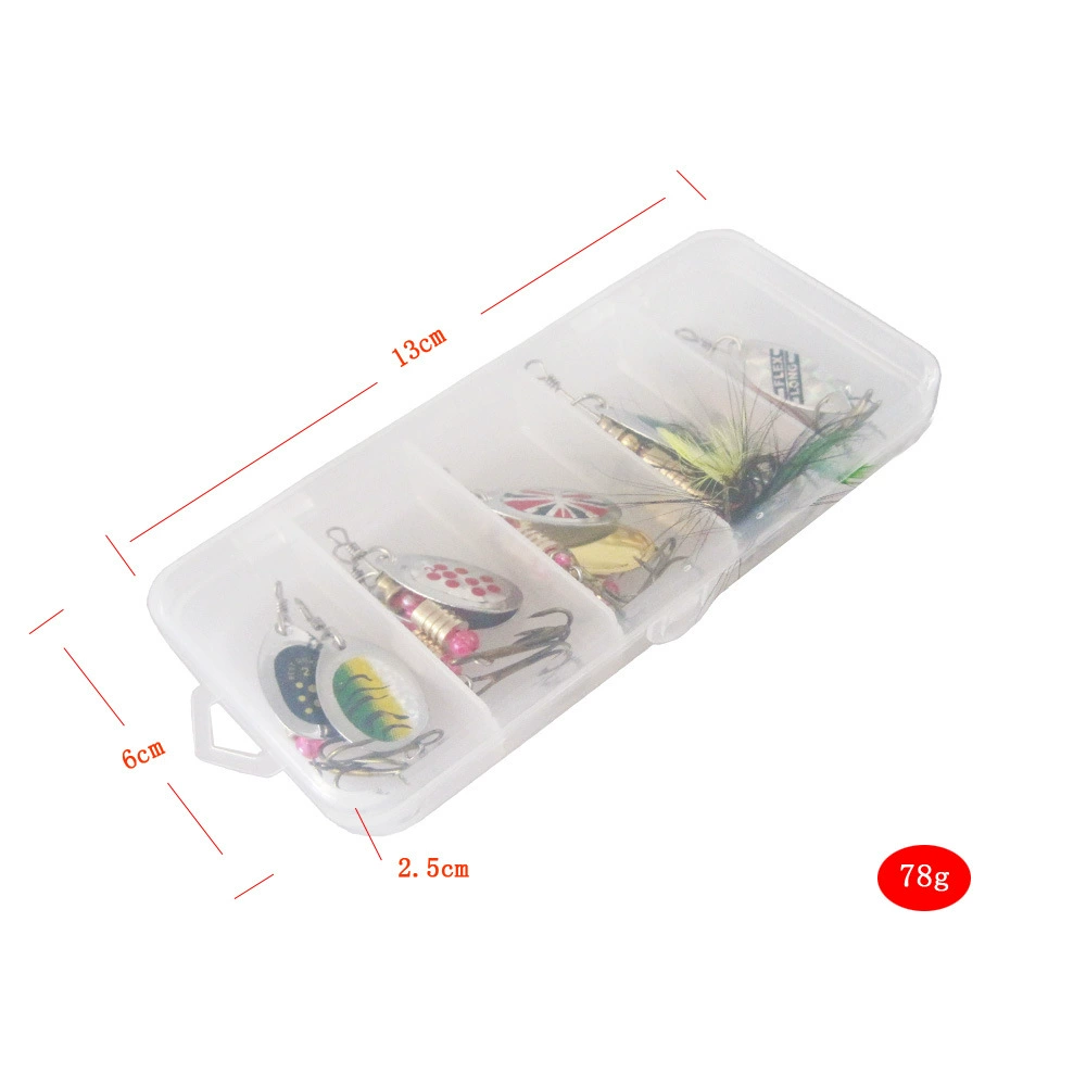 Luya bait composite rotation sequins 3.5-8 grams of feather hook hands shake metal sequins bionic bait fake bait