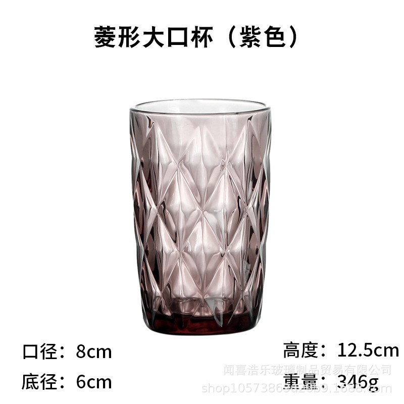 Color para el hogar del hotel en forma de diamante al por mayor color primario taza de agua gruesa taza de enjuague bucal del hotel taza de jugo taza de cepillo de dientes taza de cerveza