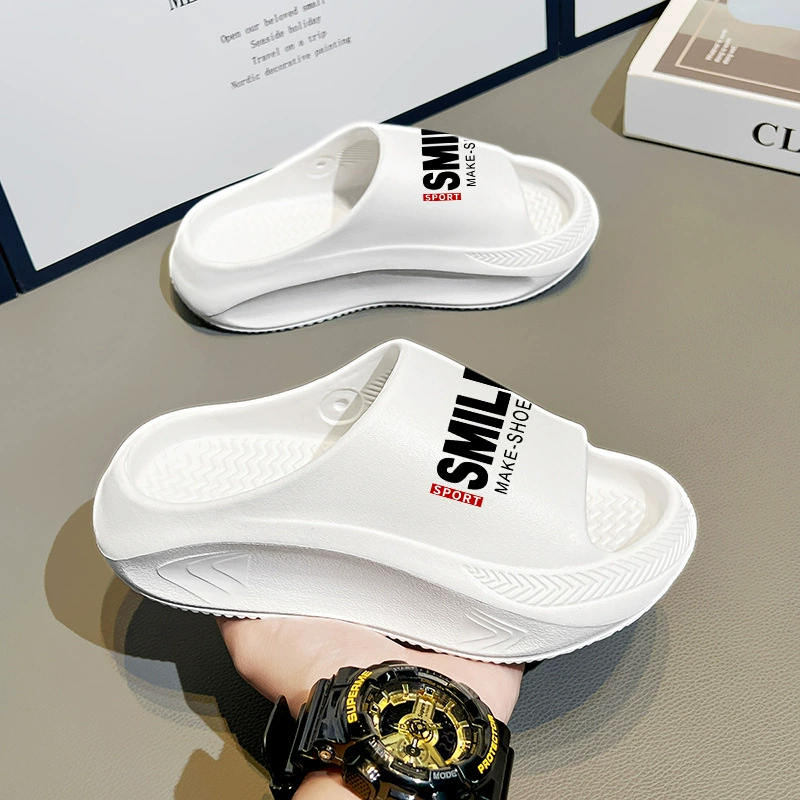 Детские тапочки для мужчин, толстоподошвенные уличные тапочки, модный стиль для семьи 2025 года, домашние нескользящие пляжные тапочки