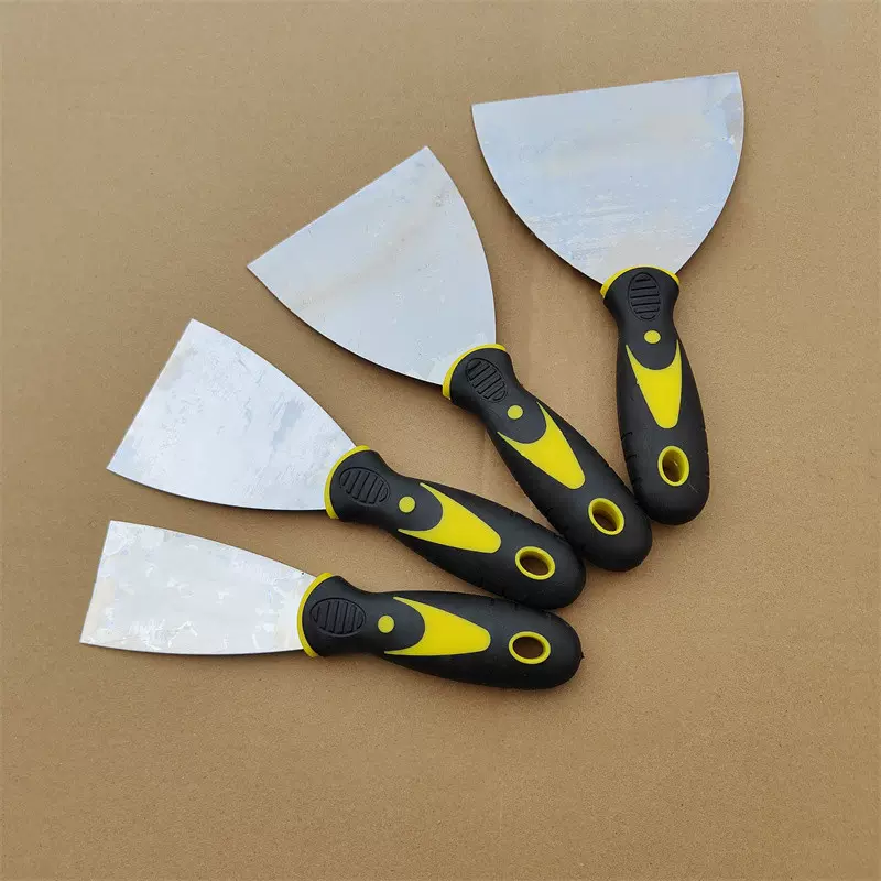 双色柄油灰刀胶柄锰钢铲刀加厚批刀腻子刀笑脸清洁铲刀