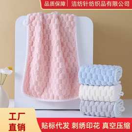 云朵绒龟背绒珊瑚绒毛巾洗脸学生跨境成人男女洗澡吸水不掉毛干发