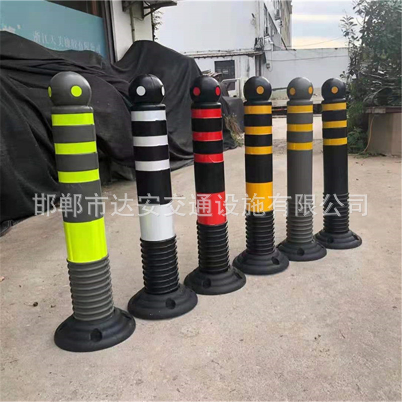 橡胶防撞警示柱 全新反光防撞立柱可带警示灯