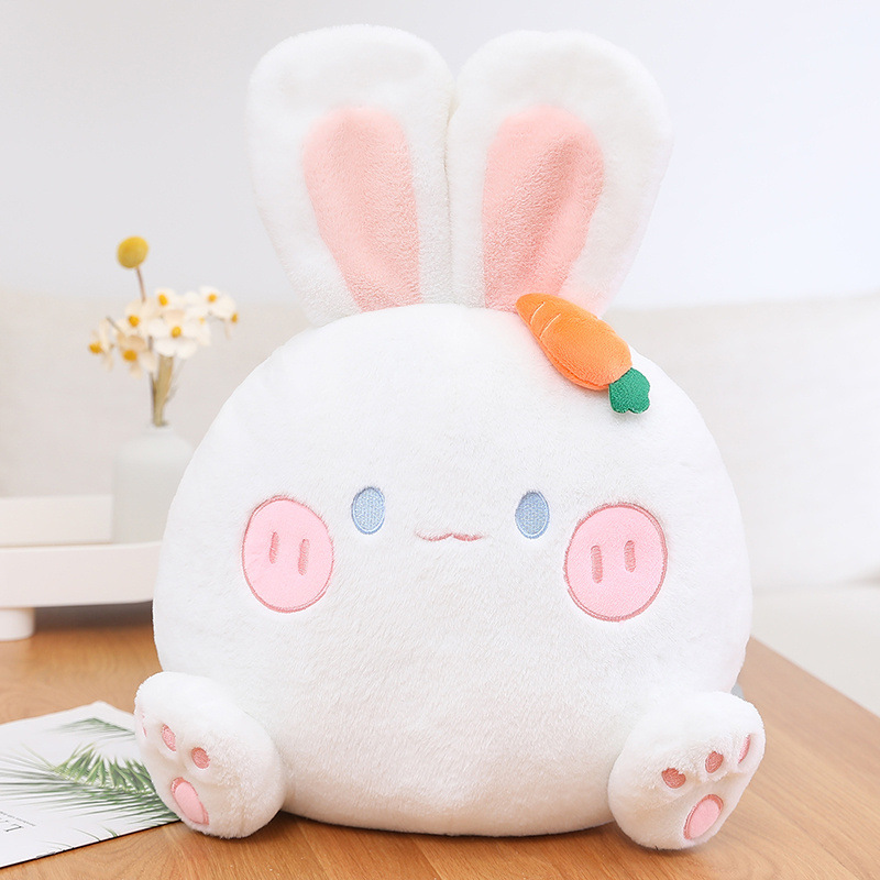 Almohada de conejo edredón de doble uso engrosada almohada de siesta en coche almohada Interior Oficina plegable dos en uno