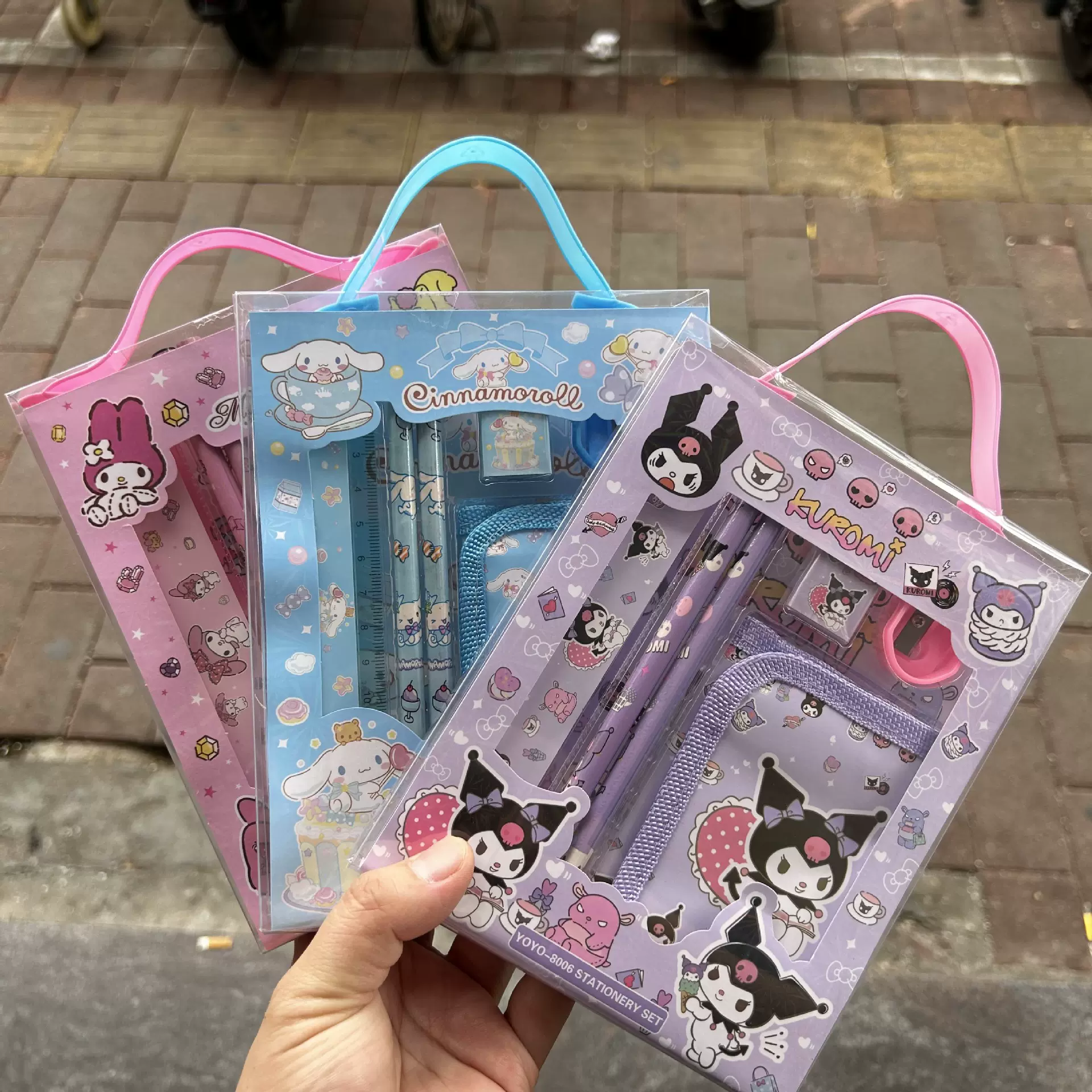 8006零钱包小学生铅笔文具套装礼盒 卡通学习用品 学生日礼物批发