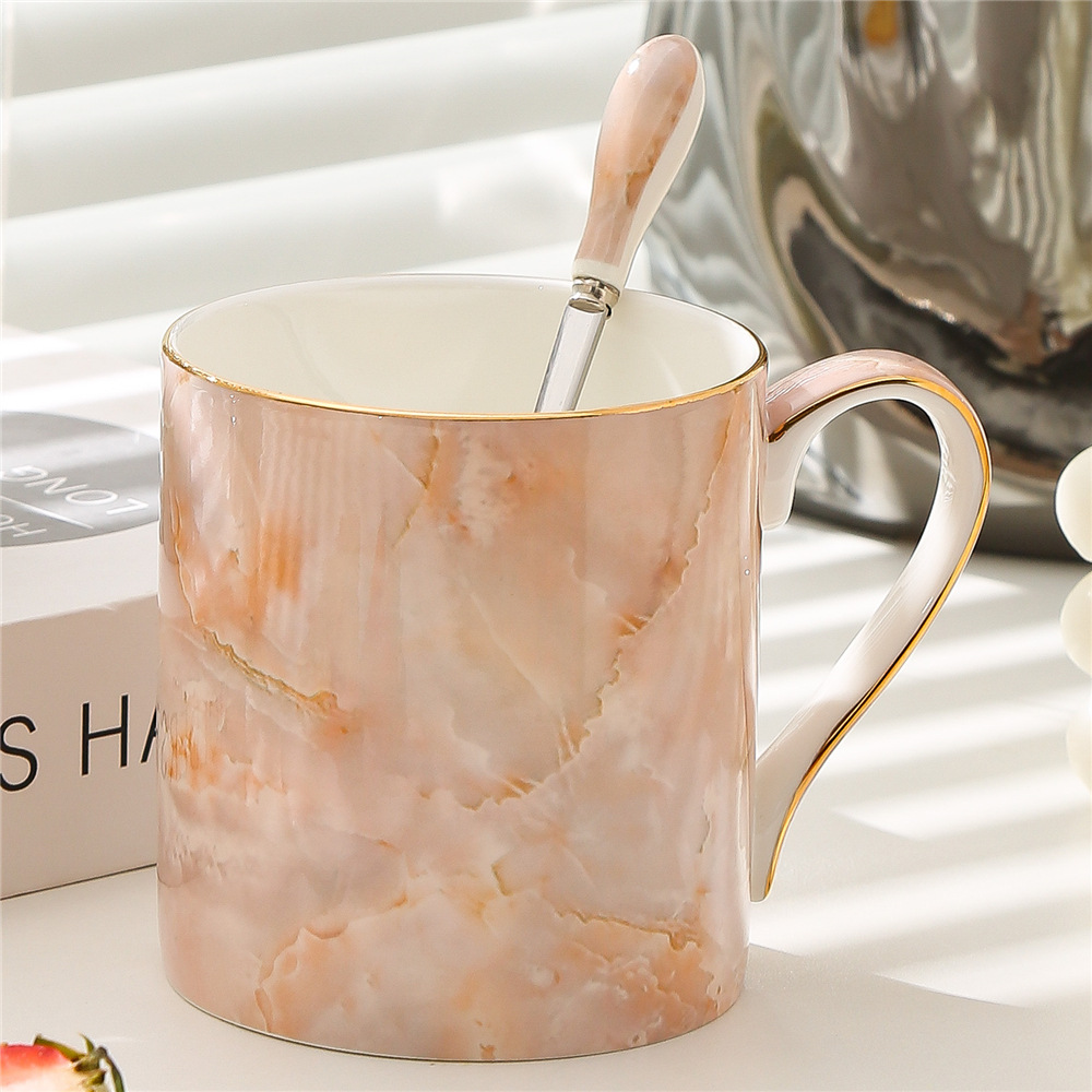 Taza de porcelana fina de estilo europeo, taza de oficina, taza para desayuno, taza para leche, taza para cerveza, taza para té con leche, taza para café