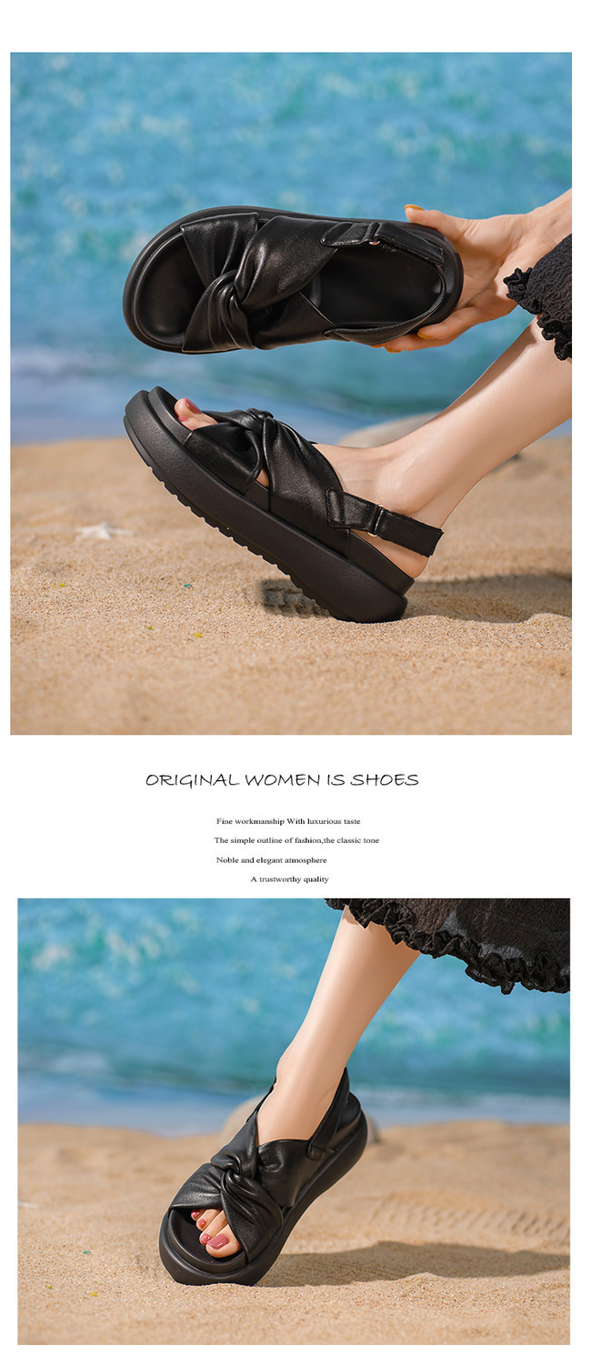 Sandal nữ hở mũi đế xuồng cao gót quai sau phối màu da thật — đen, Màu trắng nhạt chi tiết 6