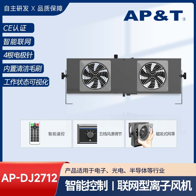可视联网精准消电，安平静电AP-DJ21812智能控制联网型屏显离子风