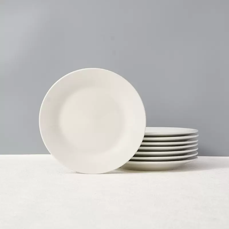 临沂工厂实拍陶瓷餐具平盘6/7/8平牛排盘菜盘出口中东