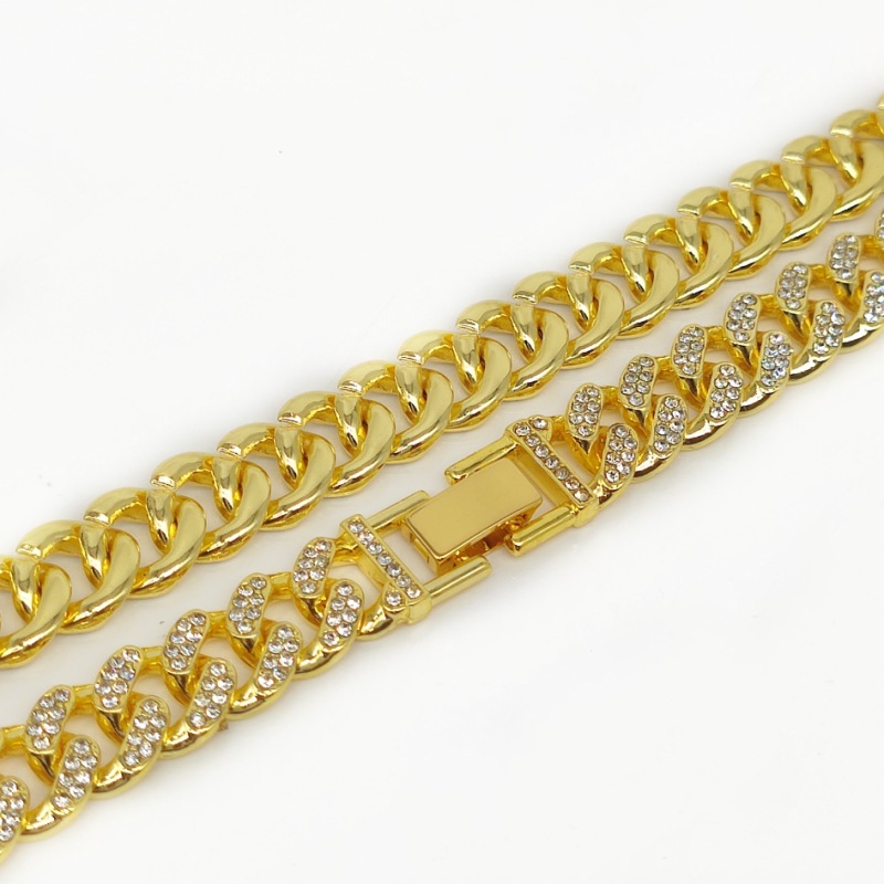 Daily Occasion Alloy Material Original Design Solid Color Alloy Inlay Rhinestones Unisex Necklace