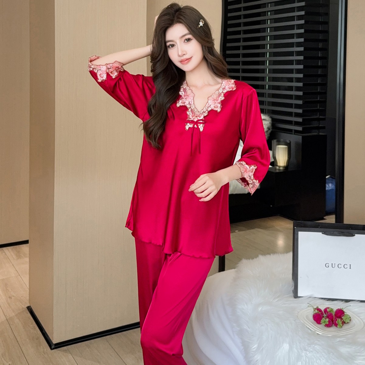 510 상의 + 바지 레드