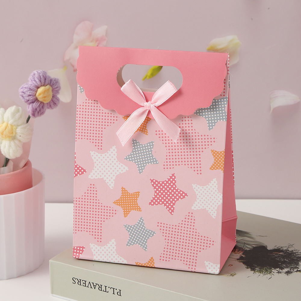 Bolsas de regalo de geometría simple onduladas estriadas flip bolsas de regalo de bocadillos bolsas de embalaje de regalos universales bolsas de papel al por mayor