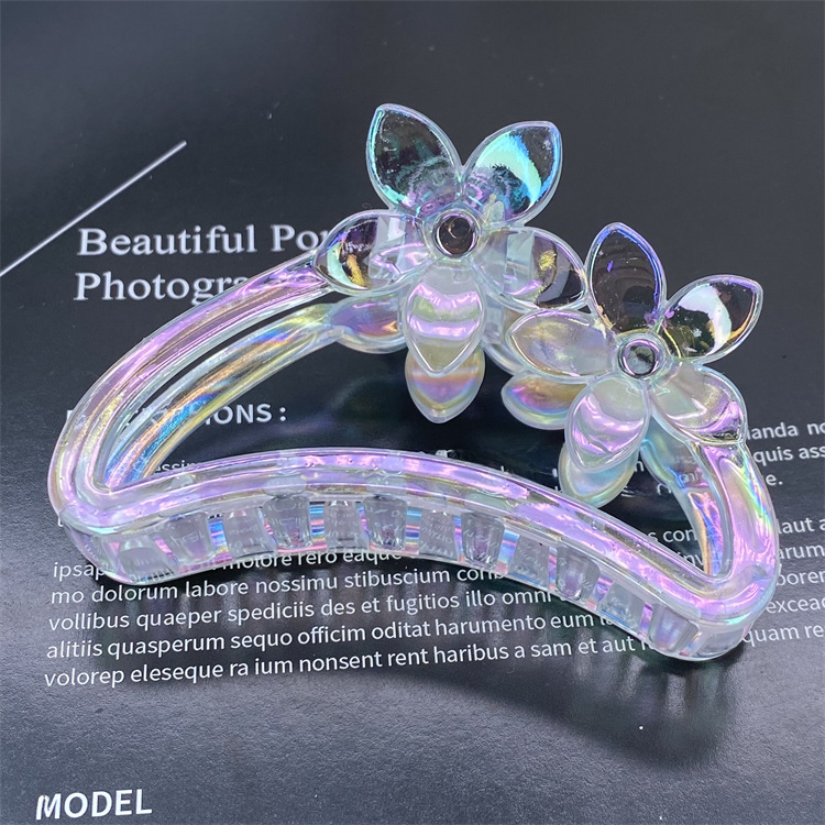 Internet Celebrity Elegante Colorato Sirena Grab Clip Dietro la Testa Grande Capelli Grab Ragazza Forcina Piastra Capelli Doccia Clip per Donne_voghion.com