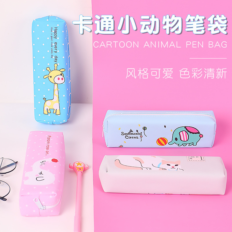 Estuche escolar infantil de lona, diseño animado