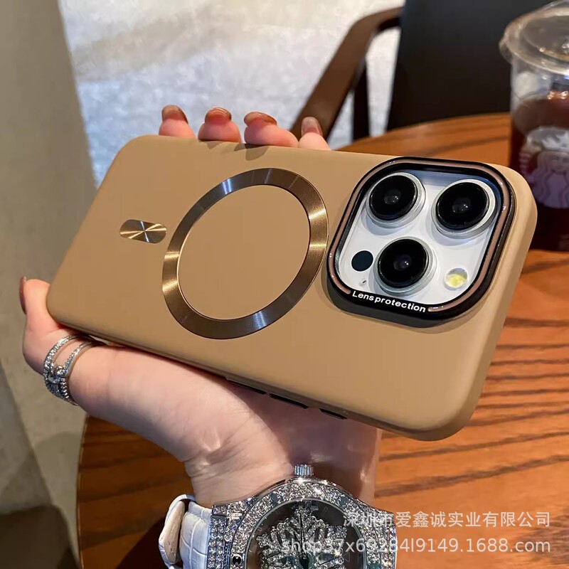 iPhone17Promax用マットな肌触りの磁気吸着式スマホケース、Apple16用超薄型耐衝撃フルカバー保護ケース|undefined