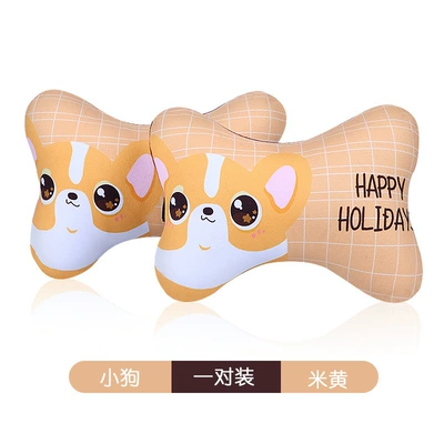Car Seat, Car Cervical Spine Headrest - headrest-bear-bark-set