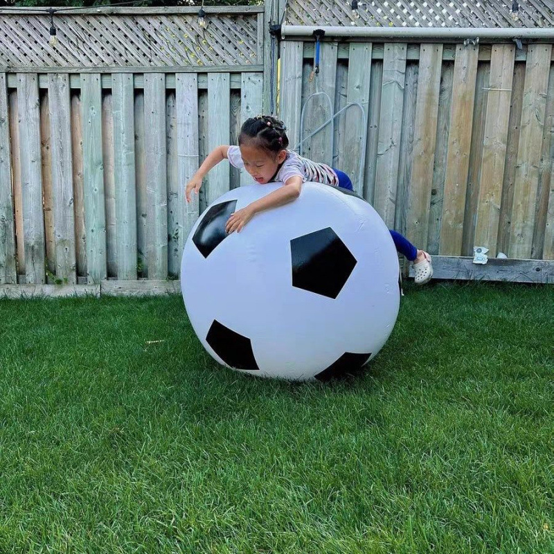 Children's Inflatable Football School Sports Meeting Outdoor Oversized Beach Ball Internet Celebrity Fun Parent-Child Interactive Toy Ball