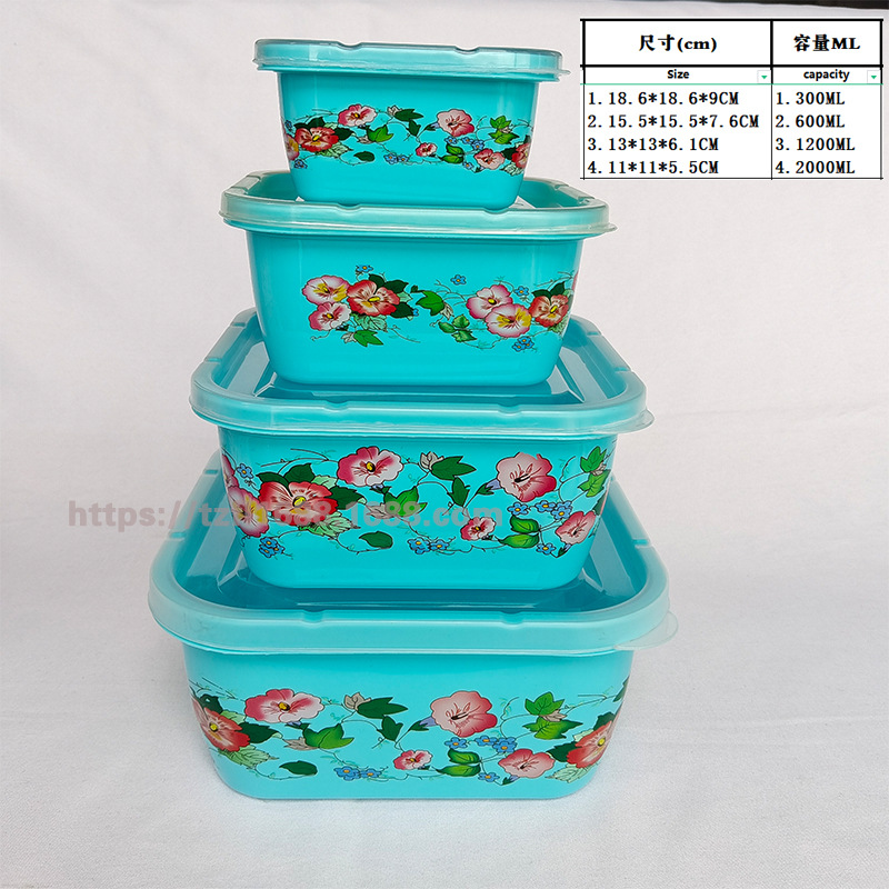 Juego de 4 cajas de almacenamiento transparentes para frutas y verduras, contenedores de conservación para refrigerador multifuncionales.