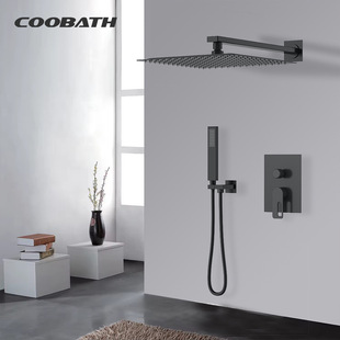 2-Function Adjustable Concealed Shower Head, Wall-Mounted Hot and Cold All-Copper Shower Head