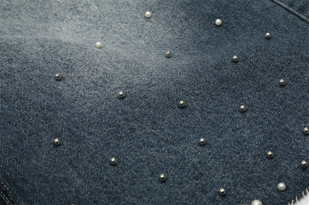 Men's Vintage Washed Denim Jeans Distressed Cat Whisker Rhinestone Embellished Baggy Pants High-Quality Cotton B3072 Blue_mkmklike.com