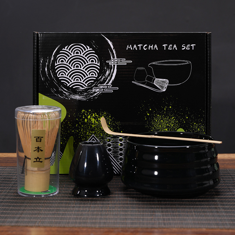 Matcha tazón té taza Matcha cepillo cien Benli taza de té Té juego de té Dinastía Song juego de té Matcha herramienta traje caja de regalo japonés
