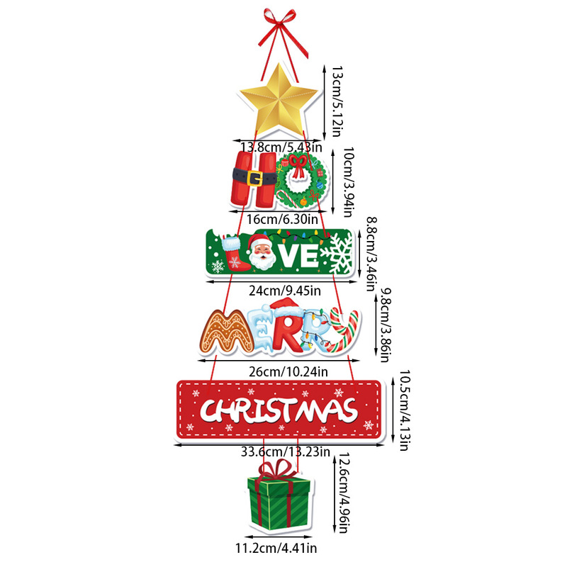 2024クロスボーダークリスマスパーティー装飾ドア掛けクリスマスペンダントプレゼント雰囲気アレンジペンダントパーティー用品|undefined