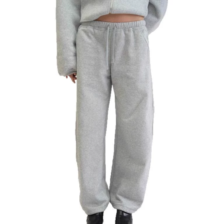 Спортивные цветные fleece демисезонные брюки для мужчин и женщин, эластичный пояс, свободный крой, шнуровка