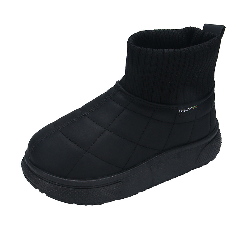 Zapatos de algodón para niños 2024 nuevo invierno para niñas botas de nieve más gruesas botas de algodón caliente para niños botas cortas para niños