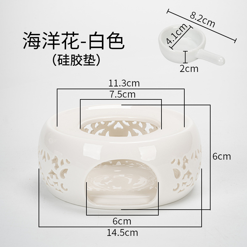 Directo de fábrica de té de la vela calentador de cerámica de la preservación del calor del hogar calefacción calentador de té restaurante Hotel calentador de té