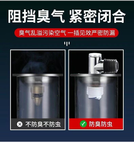Washing machine sewer pipe floor drain joint drainage pipe special anti-odor and anti-overflow dual-use toilet tee cover