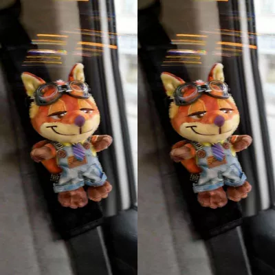Seat belt shoulder pad for Zootopia Judy and - flying-mirror-pattern-denim-zheng-nick-black-velvet-guard-2-pieces-no-specifications