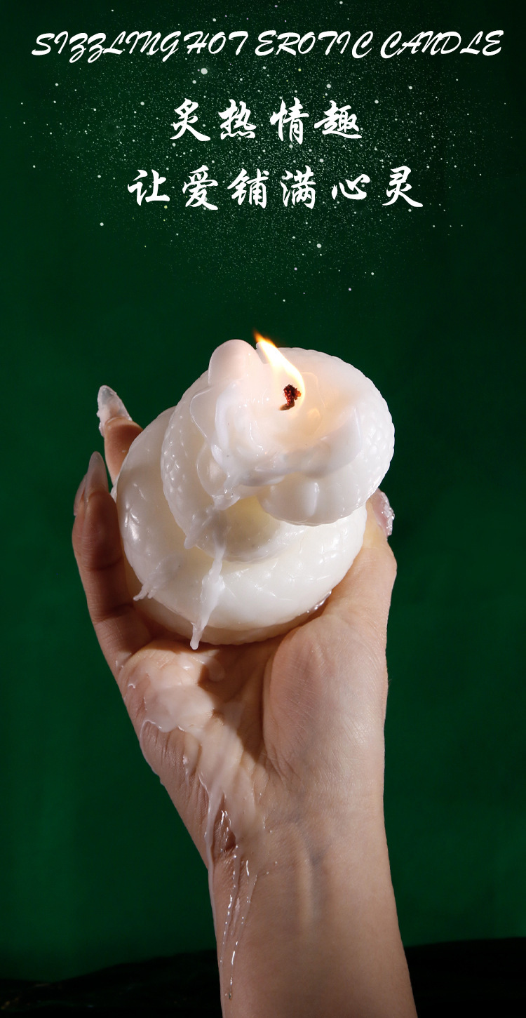 Low-Temperature Soy Wax Massage Candle with Nipple Clamps and Handcuffs for Adult Couples — detail image 9