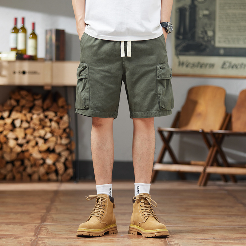 夏季潮流新款美式复古工装短裤男潮牌户外休闲裤潮流百搭五分男裤