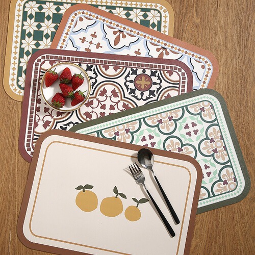 Nordic high-end water and oil-absorbent dining table mat for home use, restaurant anti-scald, wear-resistant, heat-insulating mat, kitchen countertop drainage mat