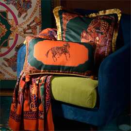 高档新款美式复古轻奢毛毯秋冬毛巾被盖被盖毯午睡空调毯子单双人