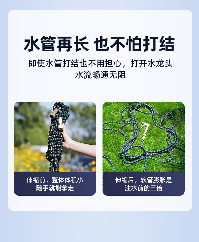 Suitable for car wash water guns, high-pressure household watering tools, automatic retractable hose, powerful spray gun nozzle