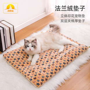 Spot wholesale skin skin panning cross-border hot dog mat pet mat three-dimensional printing flannel winter dog mat