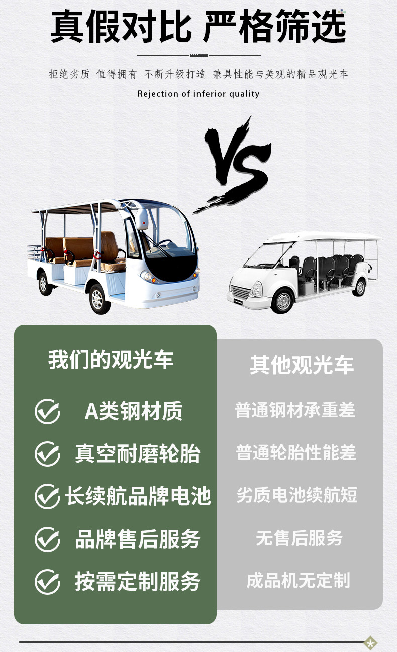 11-Seat Electric Sightseeing Vehicle, Four-Wheel Tourist Attraction Sightseeing Shuttle, Vacation Village B&B Hotel Reception Shuttle
