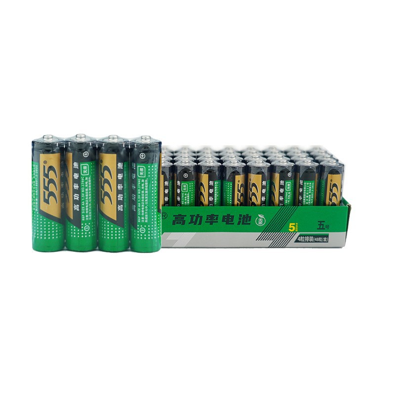555 batería cinco siete carbono al por mayor 1.5v energía verde sin mercurio aire acondicionado batería seca control remoto