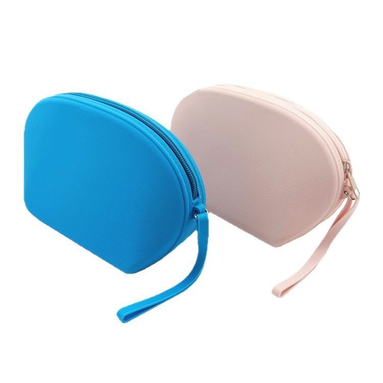 Bolsa de maquillaje de silicona estampada en forma de litchi, bolsa de almacenamiento portátil de gran capacidad, simple bolsa de lavado impermeable multifuncional