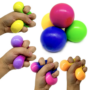 Cross-mirror hot sale TPR soft rubber vent ball decompression toy EVA stretch squeeze color changing flour ball pinch music