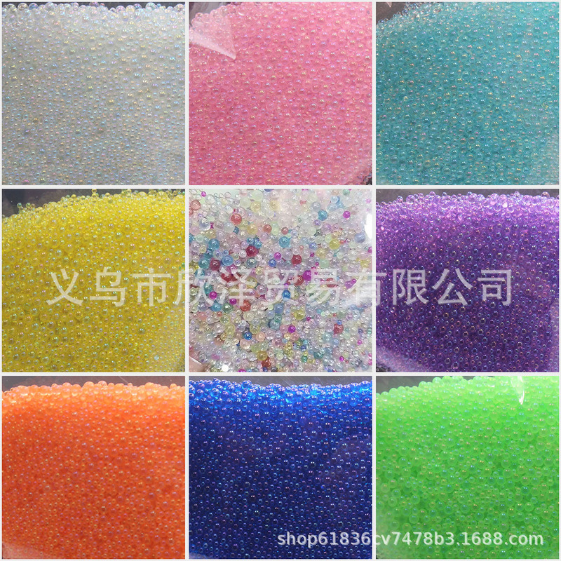 Bubble Beads Mixed Sizes, Glass Micro Beads, Glass Nail Art DIY Jewelry Beads, Bubble Bead Materials, Accessories Decoration