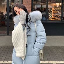 广州十三行平湖白鸭绒女士羽绒服带毛领中长款冬季女装外套女批发