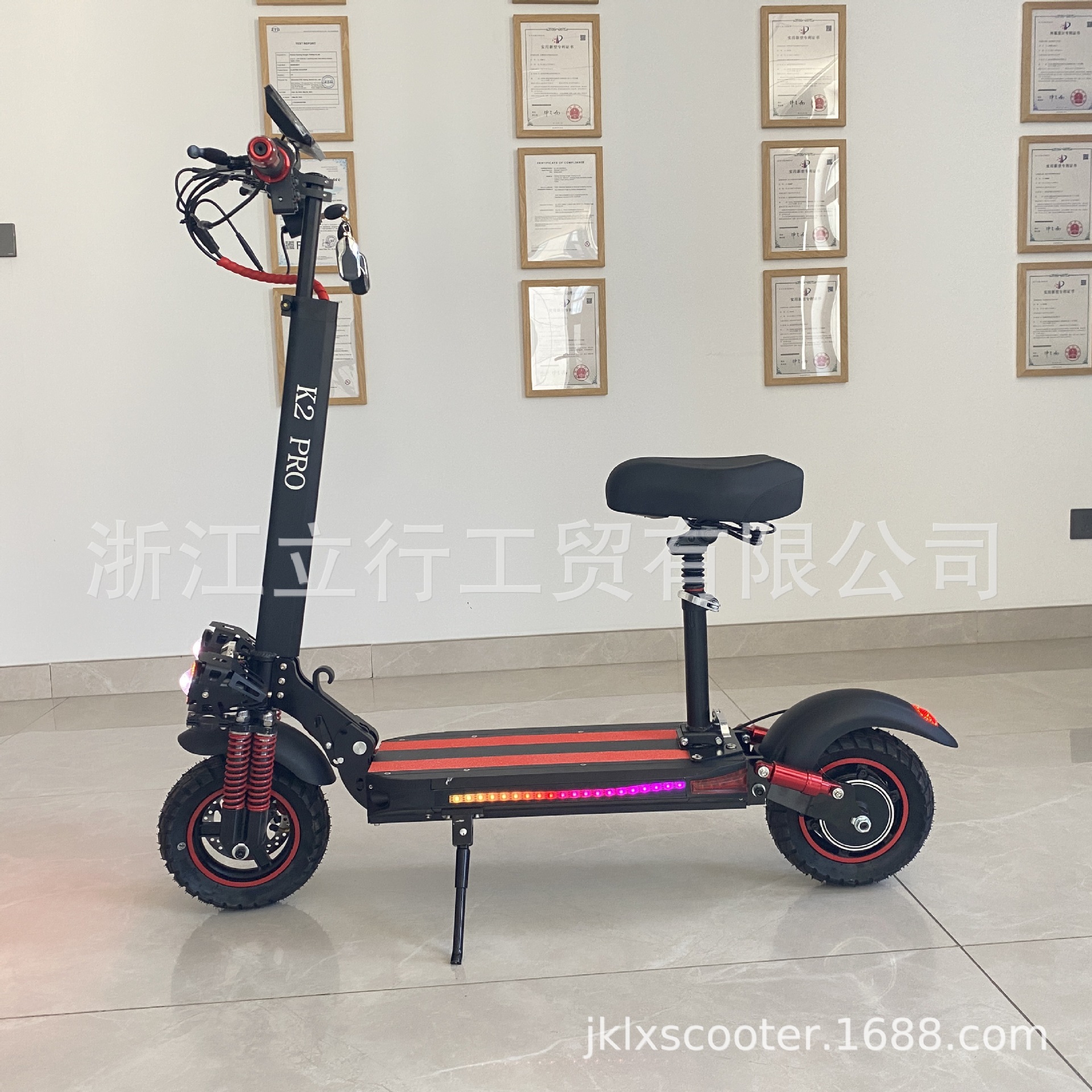 Lx-K2Pro 11inch Electric Scooter 48V Aluminum Alloy Electric Vehicle Foldableing Portable Dual Drive Off-Road