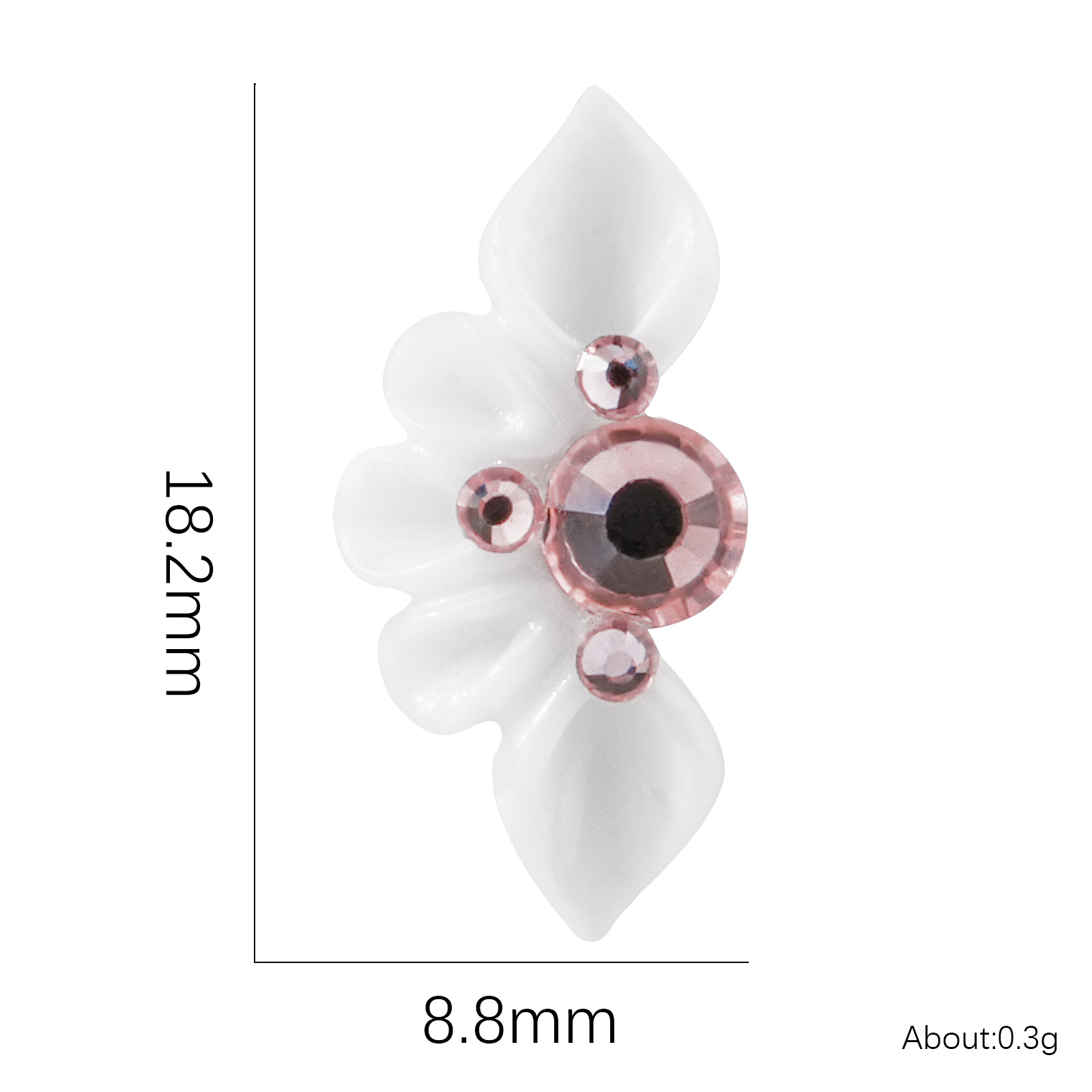 Nuevas joyas de uñas talladas de celebridades de Internet, pilas tridimensionales de diamantes, pétalos de diamantes, decoración de uñas, accesorios de resina al por mayor