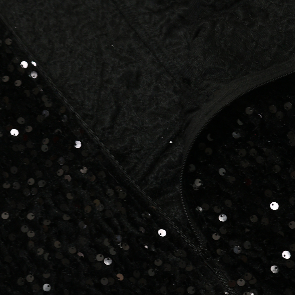 Sequined Evening Dress Sexy Tube Top Irregular Asymmetric Dress Trailing Dress Women