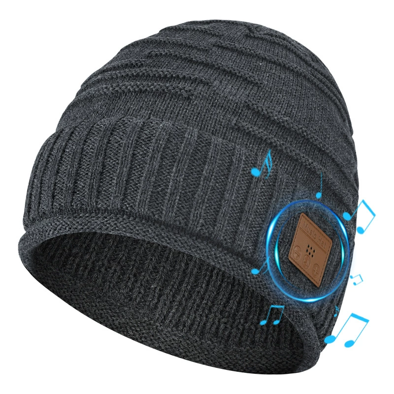 Bluetooth шапка Mq-B, перезаряжаемая вязаная шапка со встроенными съемными динамиками, возможность без рук